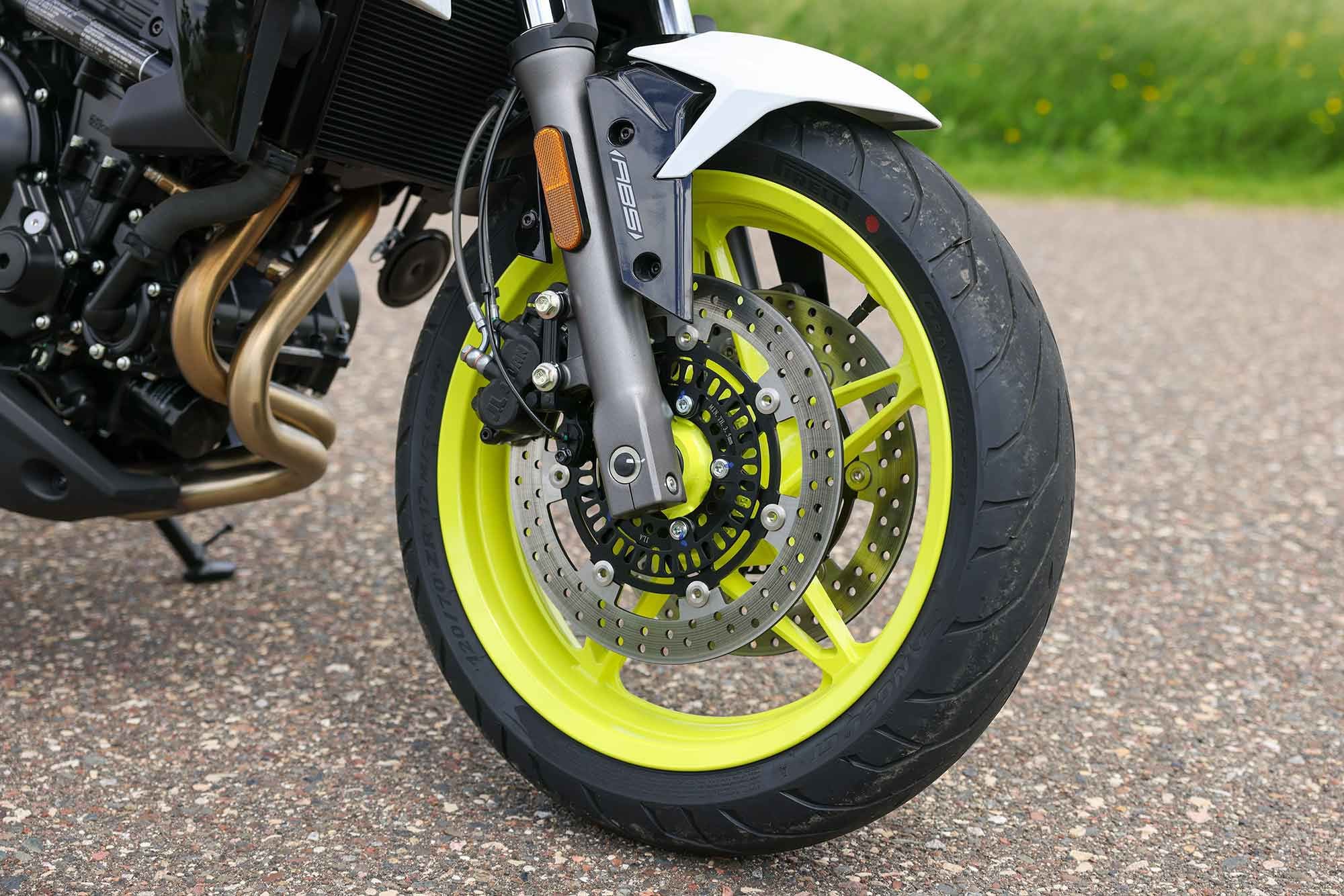 J.Juan brakes are standard equipment. While there’s no Brembo upgrade, as is the case with the 700CL-X Sport, overall stopping performance is overall good, with good feel and power from the J.Juan calipers.