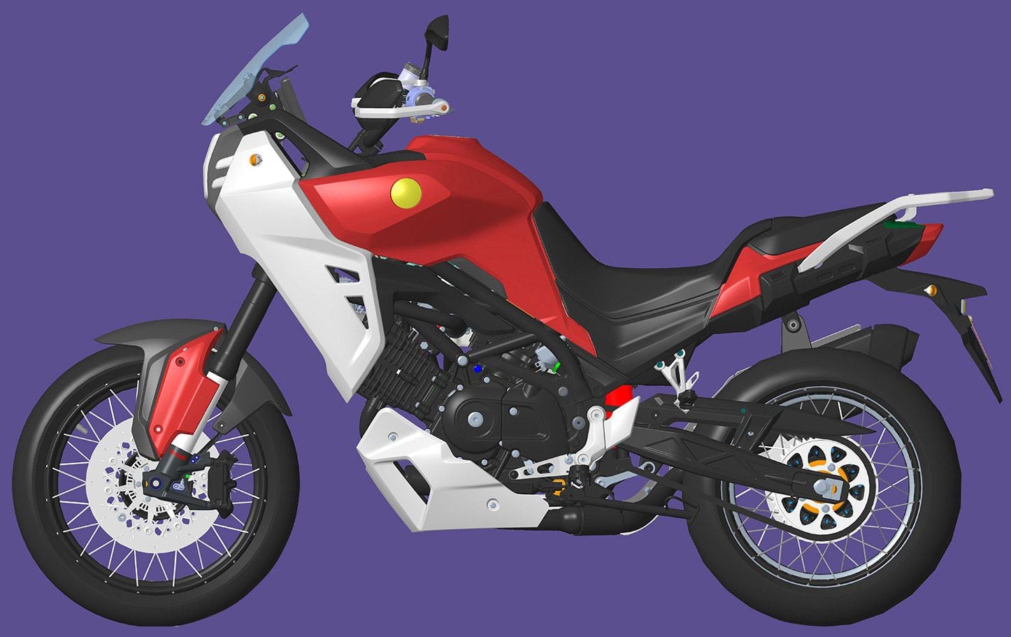 The 650cc V-twin breaks from Benelli’s usual parallel-twin layouts, and appears close in size to Suzuki’s SV650.