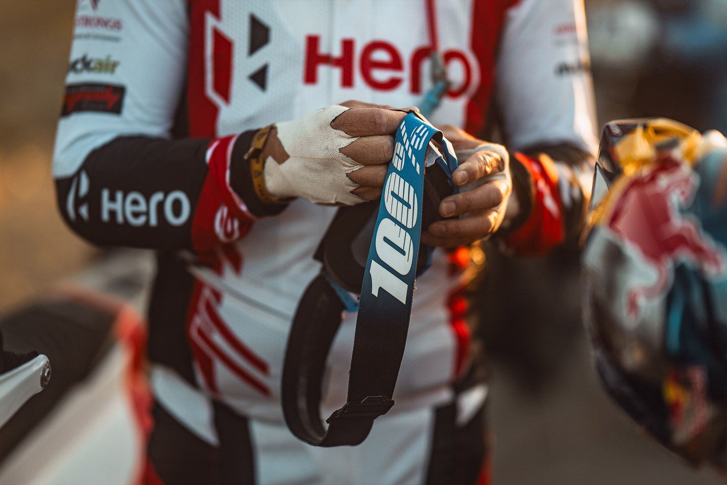 The hands of the sole Hero fighter, Ross Branch.