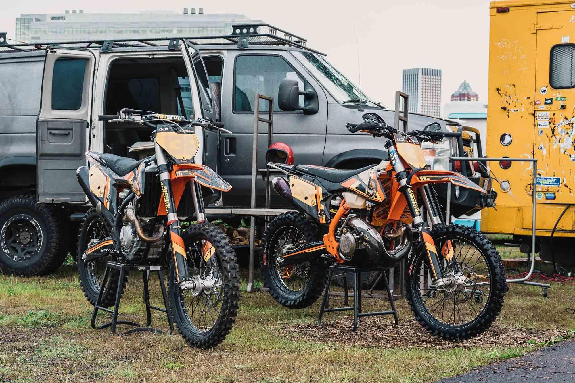 See See not only owns a coffee shop in Portland, but also a nearby KTM dealership.