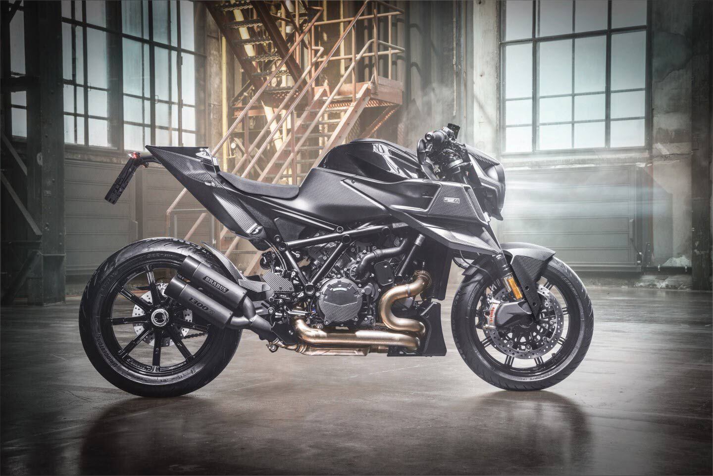For 2023, Brabus will build 290 examples of its 1300 R, which is based on KTM’s 1290 Super Duke R Evo.