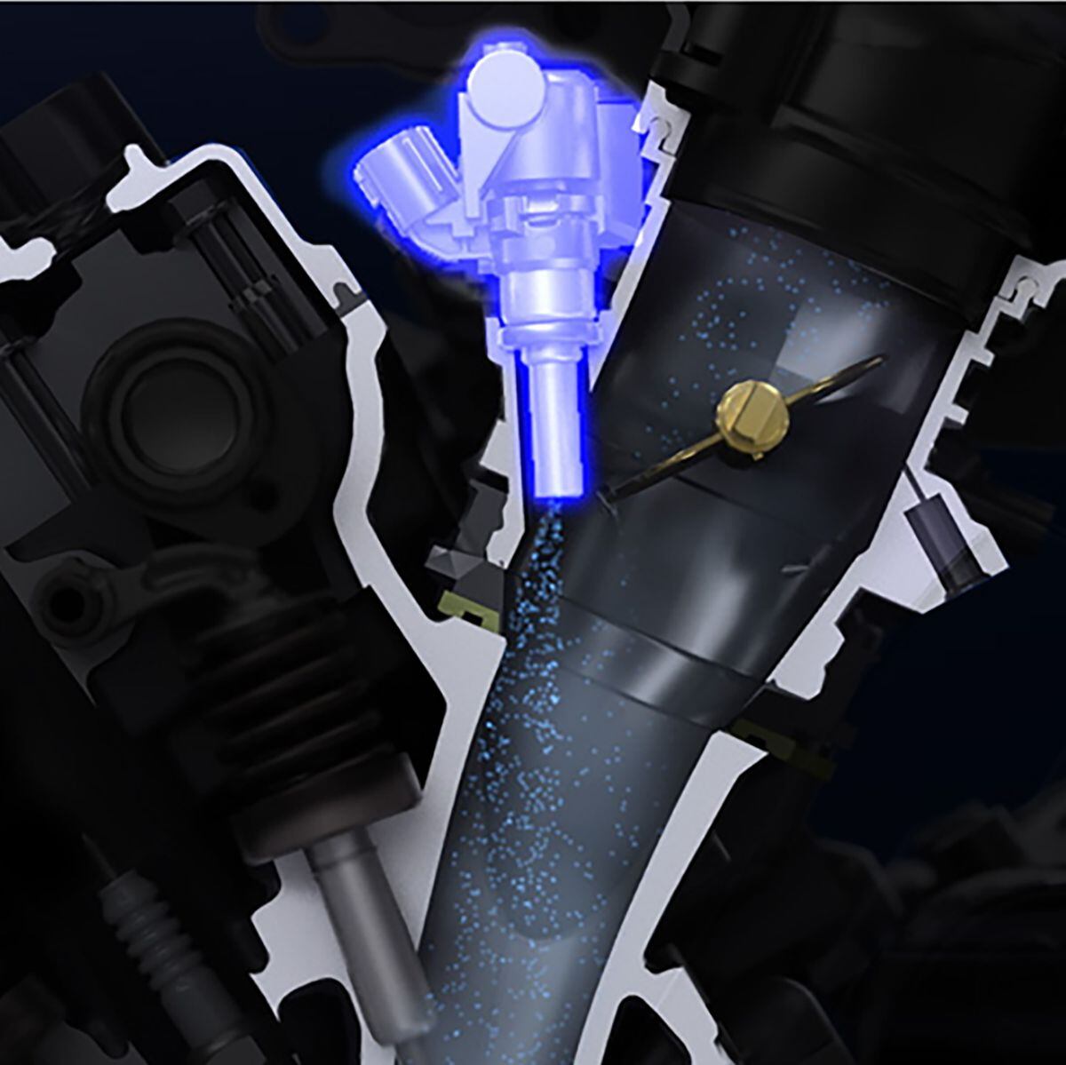 Port fuel injection produces finer fuel droplets than a carburetor.