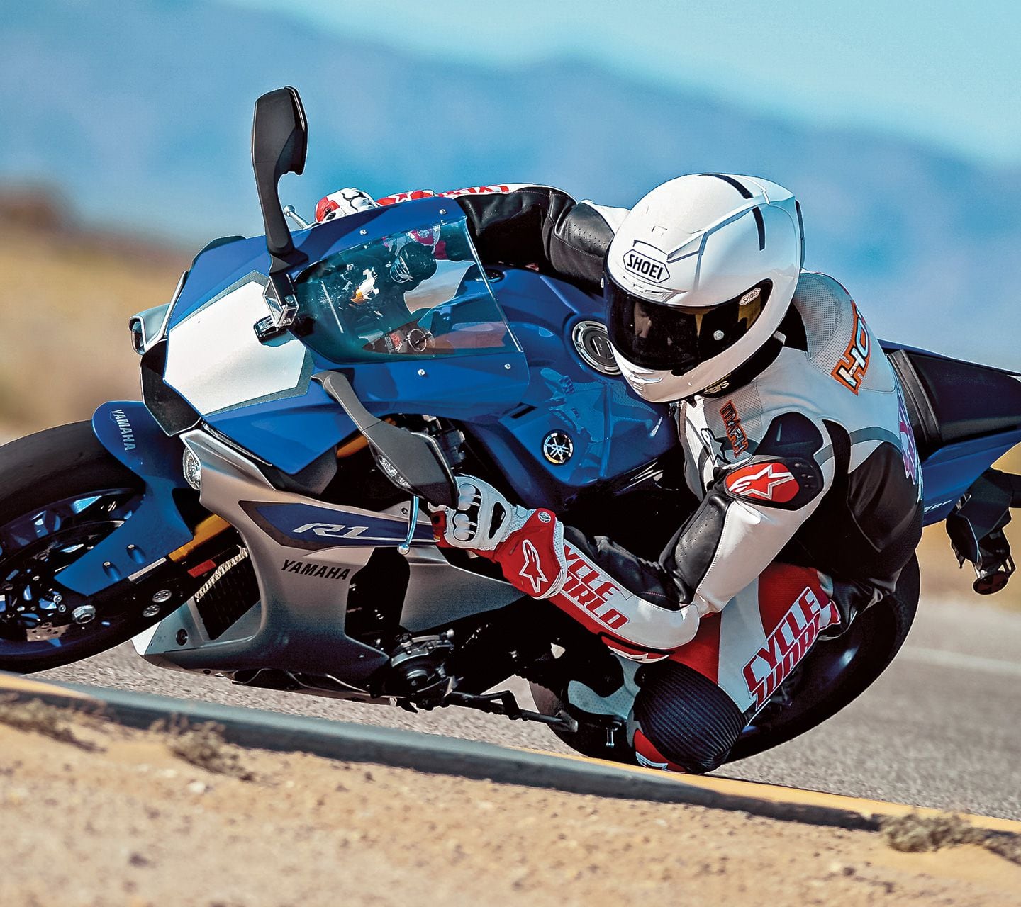 track testing the X-Fourteen helmet