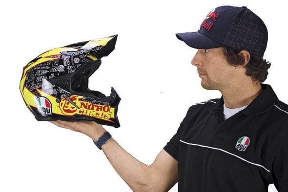 AGV AX-8 TP199 Signature Helmet- Travis Pastrana Motorcycle Helmet