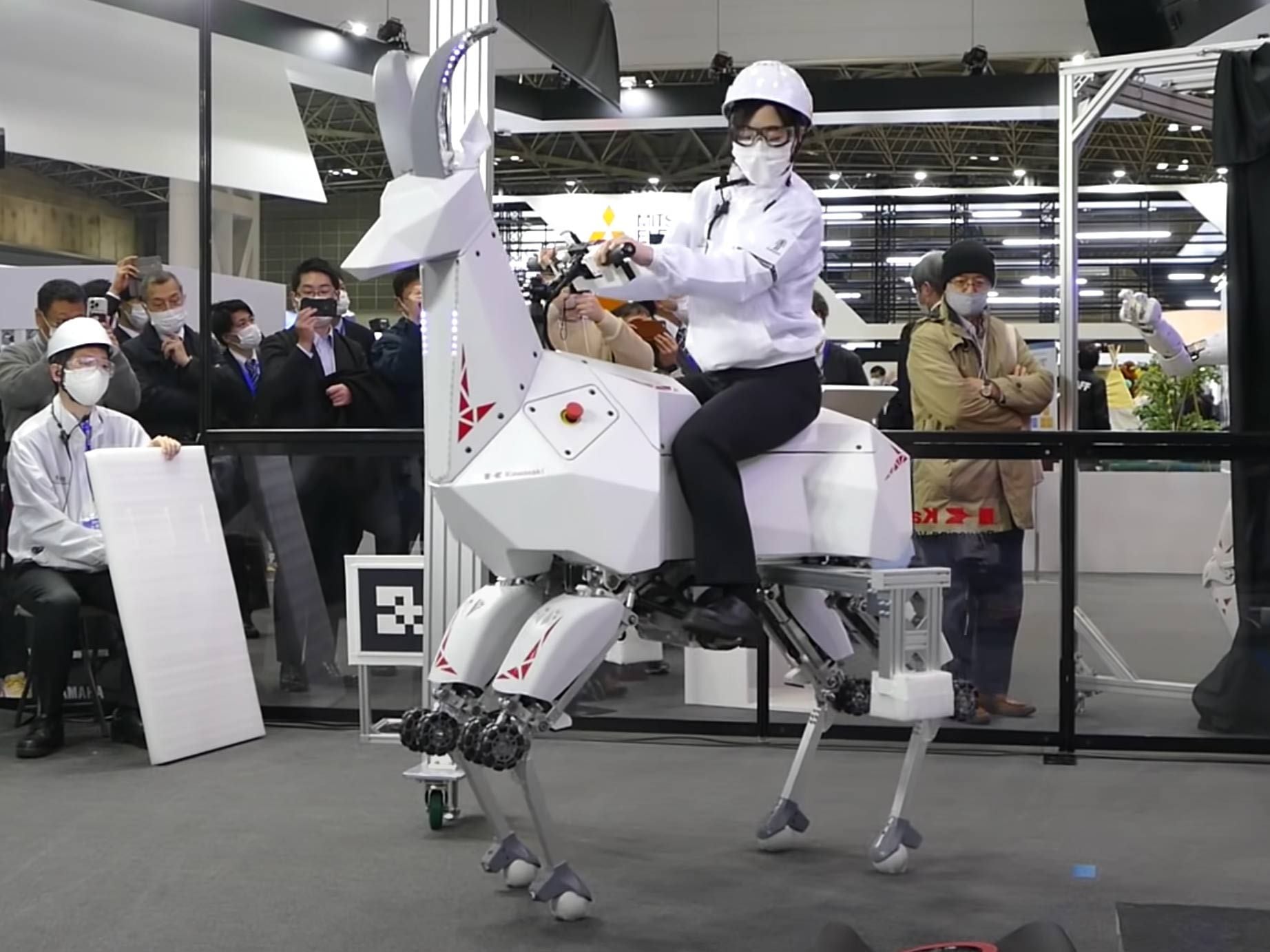 Have you ever imagined riding a robot goat? Kawasaki engineers did ahead of unveiling Bex at the 2022 International Robot Exhibition.