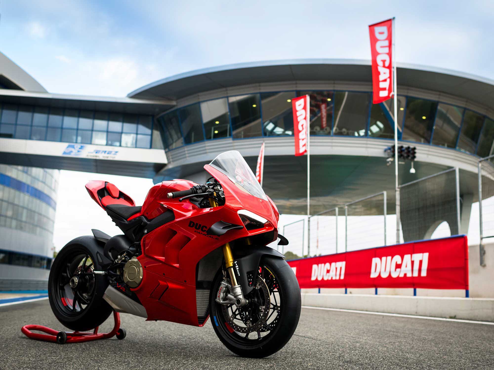 For 2022, Ducati’s Panigale V4 S superbike incorporates subtle changes to make it easier to ride for novice and professional riders alike.