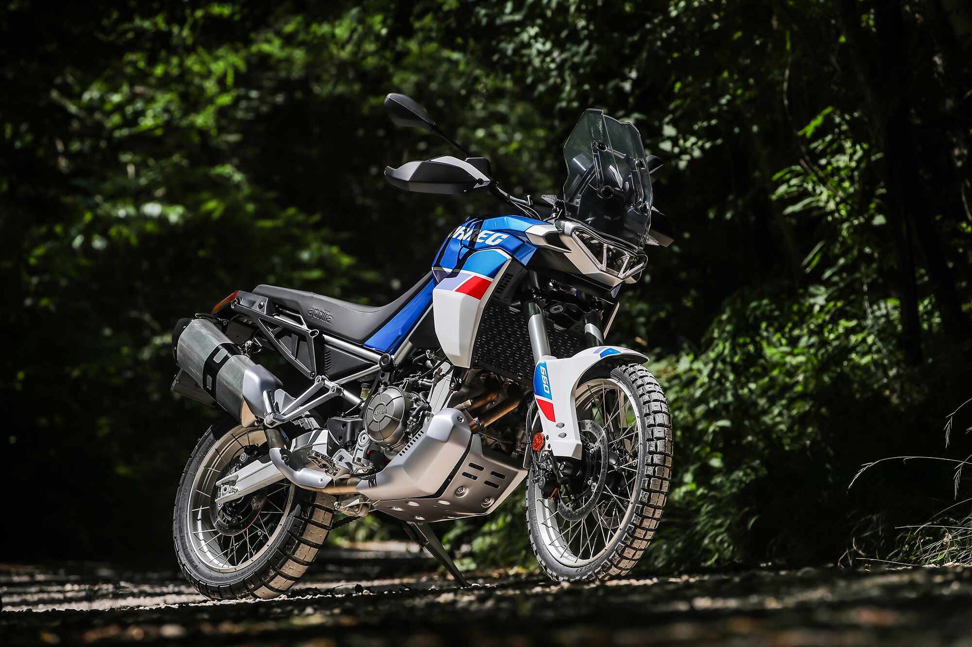 The Aprilia Tuareg 660 is powered by the same 659cc engine that is found in the RS 660 and Tuono 660.