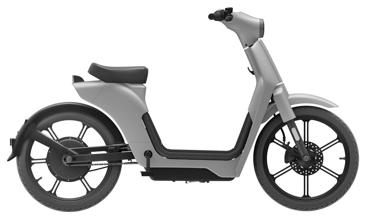 Side view shows the general layout, and also a good look at the disc front brake.