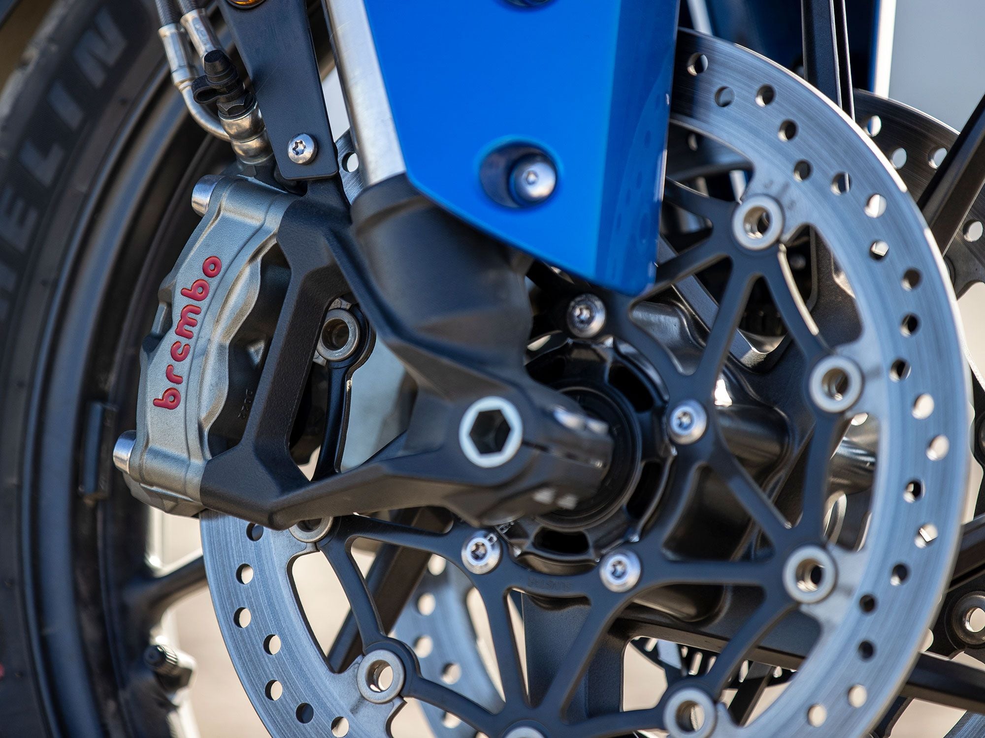Brembo Stylema calipers are carried over from the more expensive models and perform as such. They’re very nice.
