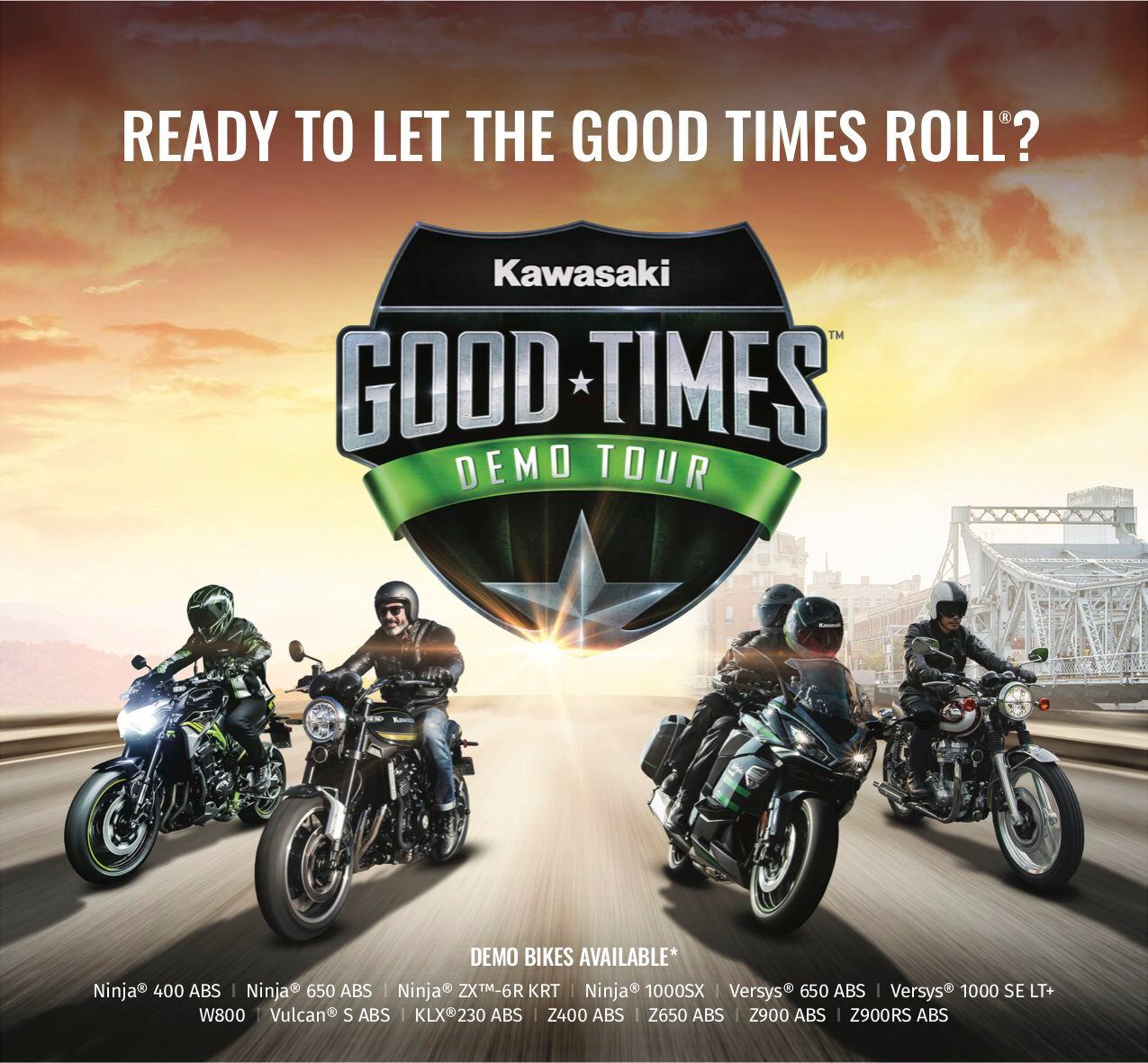 Kawasaki’s Good Times Demo Tour is starting its 2021 schedule this month.