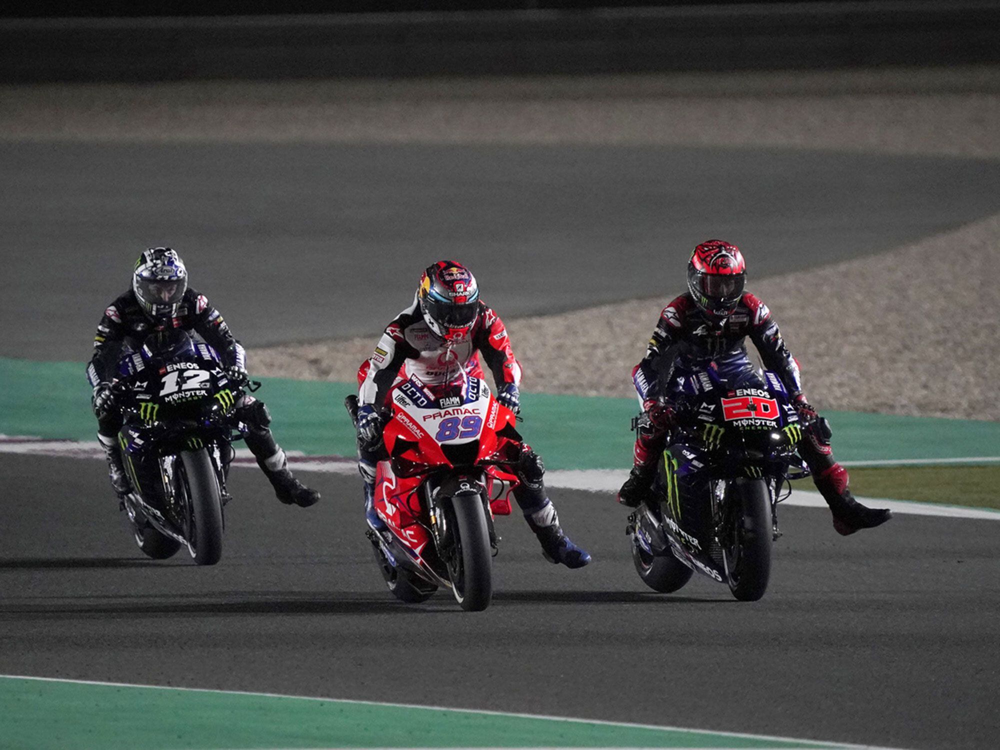 Fabio Quartararo finished fifth while also battling a loss of rear tire grip.
