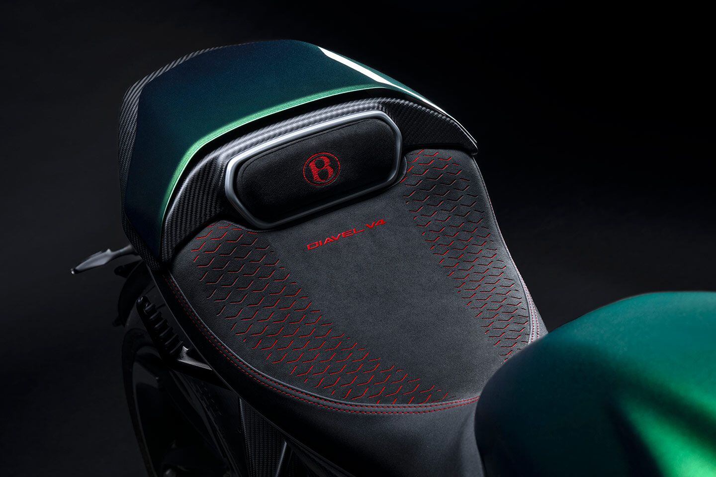An exclusive Alcantara seat with Bentley badging for the rider and a removable cowl for the passenger seat is included.