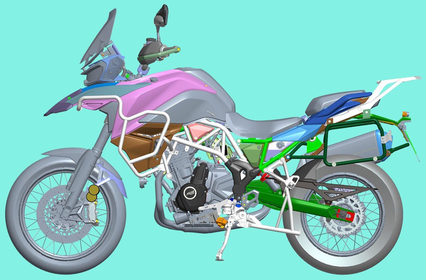 Left side view of the Benelli TRK 702.