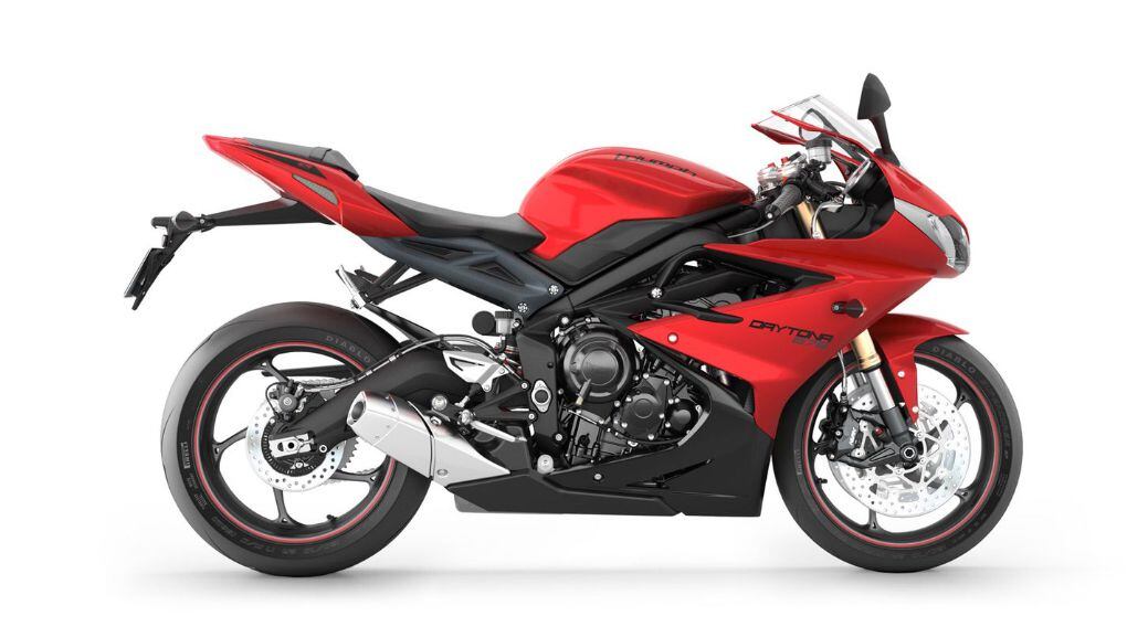 Triumph’s old Daytona 675 had 74 x 52.3mm bore and stroke dimensions.