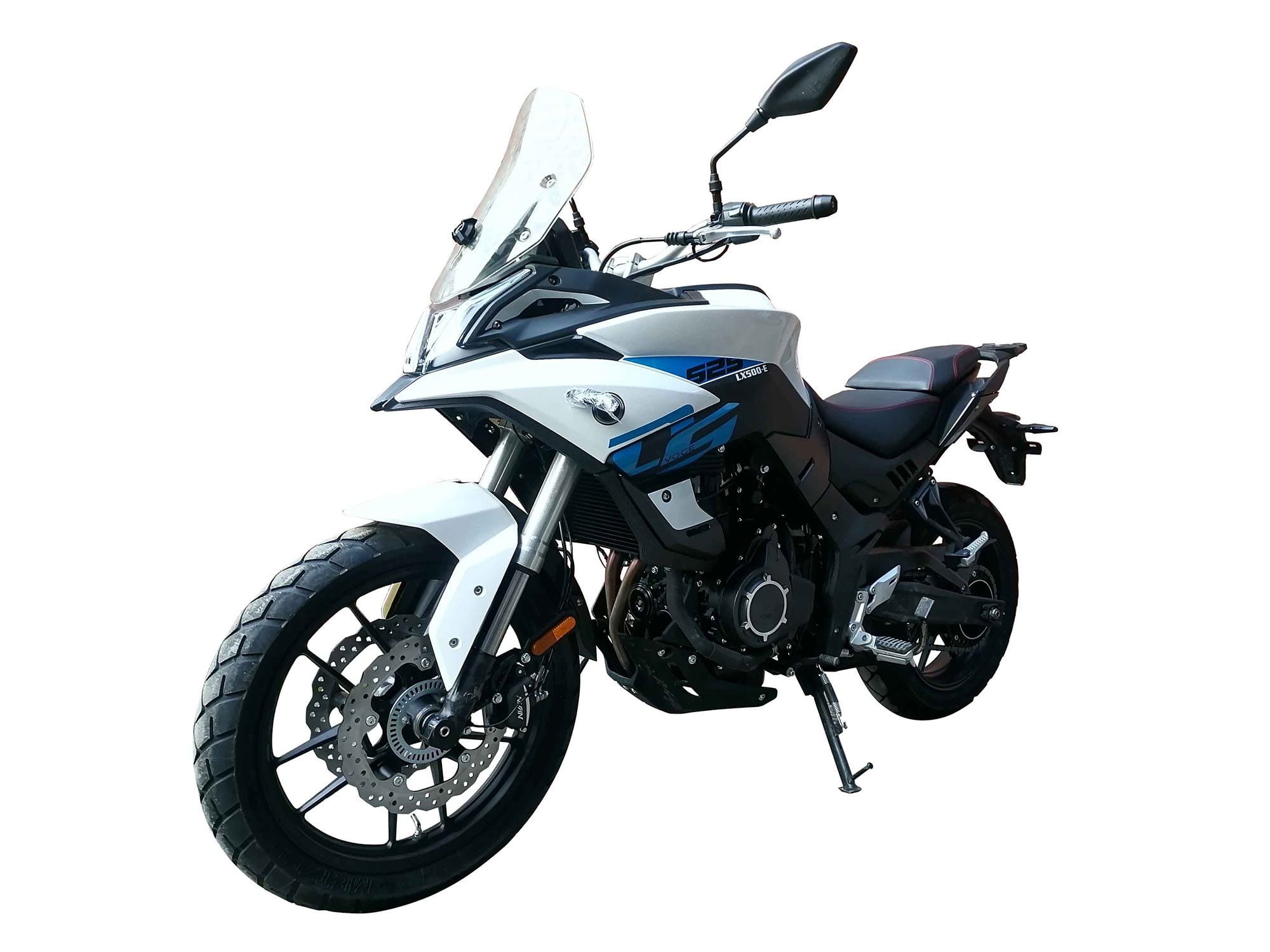 The updated Voge 525DS has a larger 494cc engine and taller front wheel, but retains its more road-going focus.