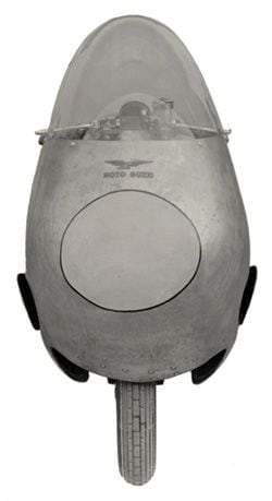 The front of Moto Guzzi’s V8 Grand Prix Racer.