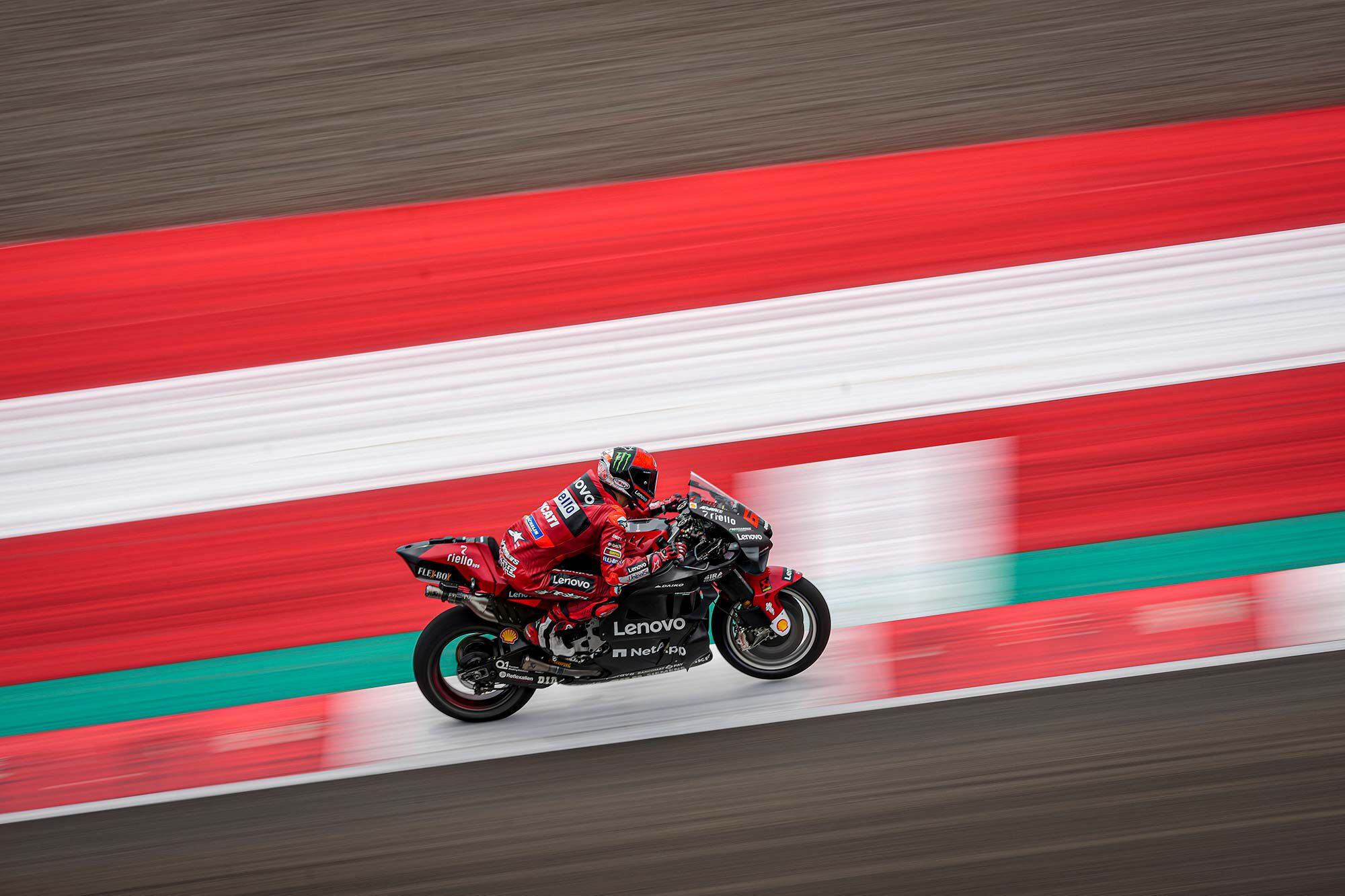 Questions were raised about Ducati’s variable ride height; Ducati Corse director Paolo Ciabatti says it’s the same story as when they brought winglets and the rear tire scoop into use: “Ducati innovates while remaining within the regulations.”