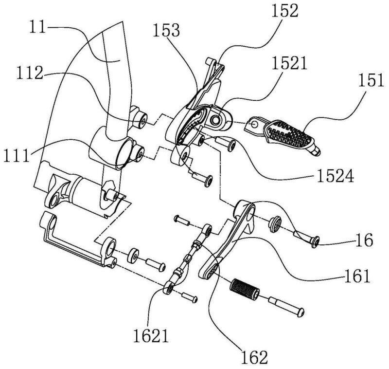 An exploded view of the assembly.