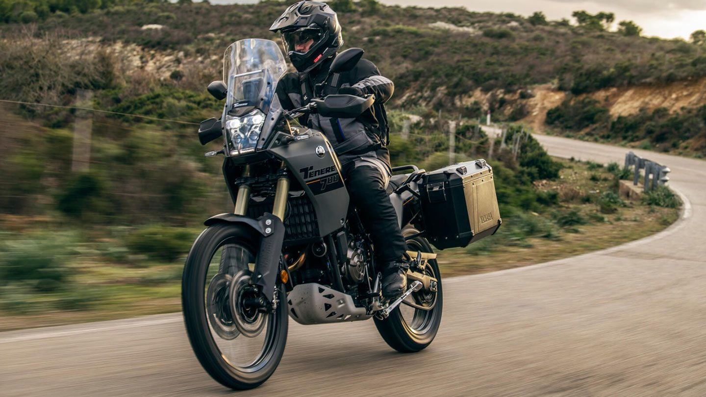 The 2023 Yamaha Ténéré 700 Explore Edition sits lower and is more suited to touring.