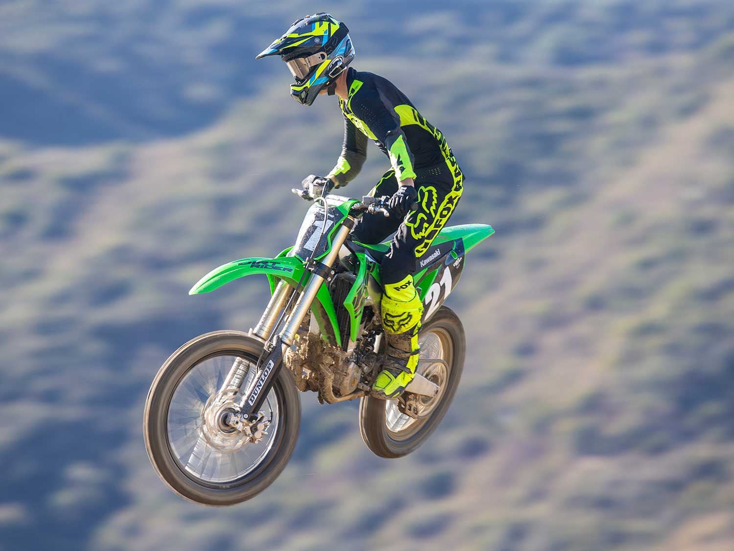 “Because I very much enjoy riding the Kawasaki KX450, I figured I would like the KX250 even more being that I am on the lighter side of the weight spectrum. However, that assumption proved to be incorrect. As it is on the 450, the smaller-displacement KX’s chassis is remarkable in the way it handles neutrally and offers the best ergonomics, but I feel its potential is hidden beneath a stiff, overly sprung suspension setup for the average 250F rider.” <em>—Andrew Oldar</em>
