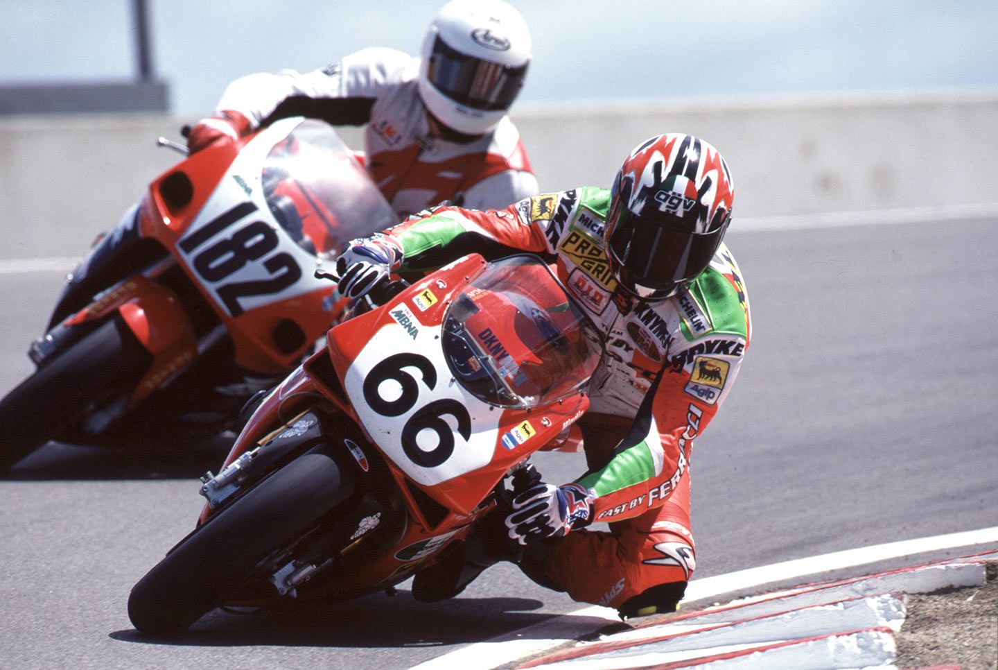 On the Ferracci Ducati 916 in ’97.