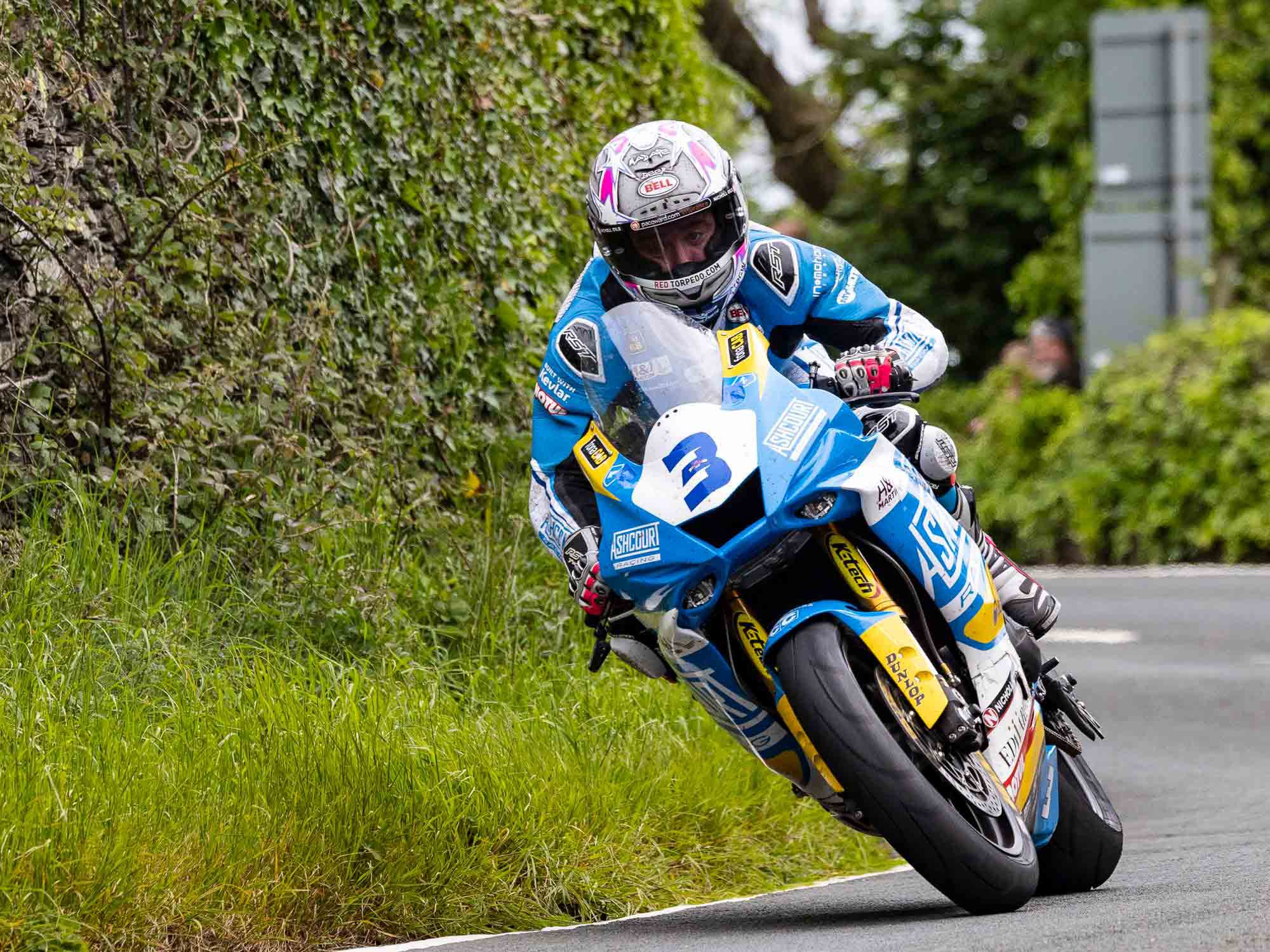 Dean Harrison, a contender any time he mounts his DAO Racing Kawasaki ZX-6R, took second with a six-second deficit to Michael Dunlop in the Monster Energy Supersport Race 1