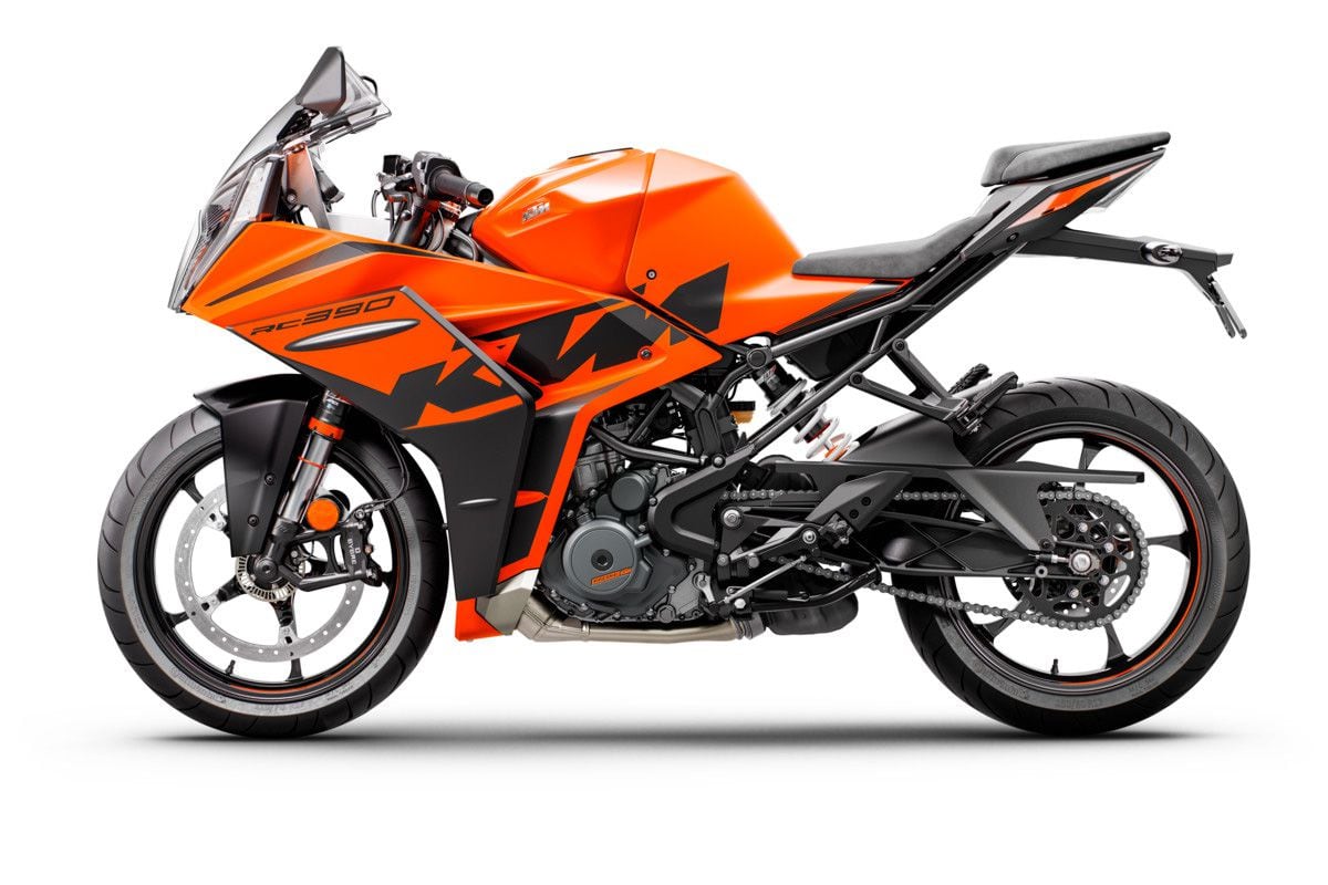 New suspension comes in the form of adjustable WP Apex both up front and out back. Fuel tank is also new.