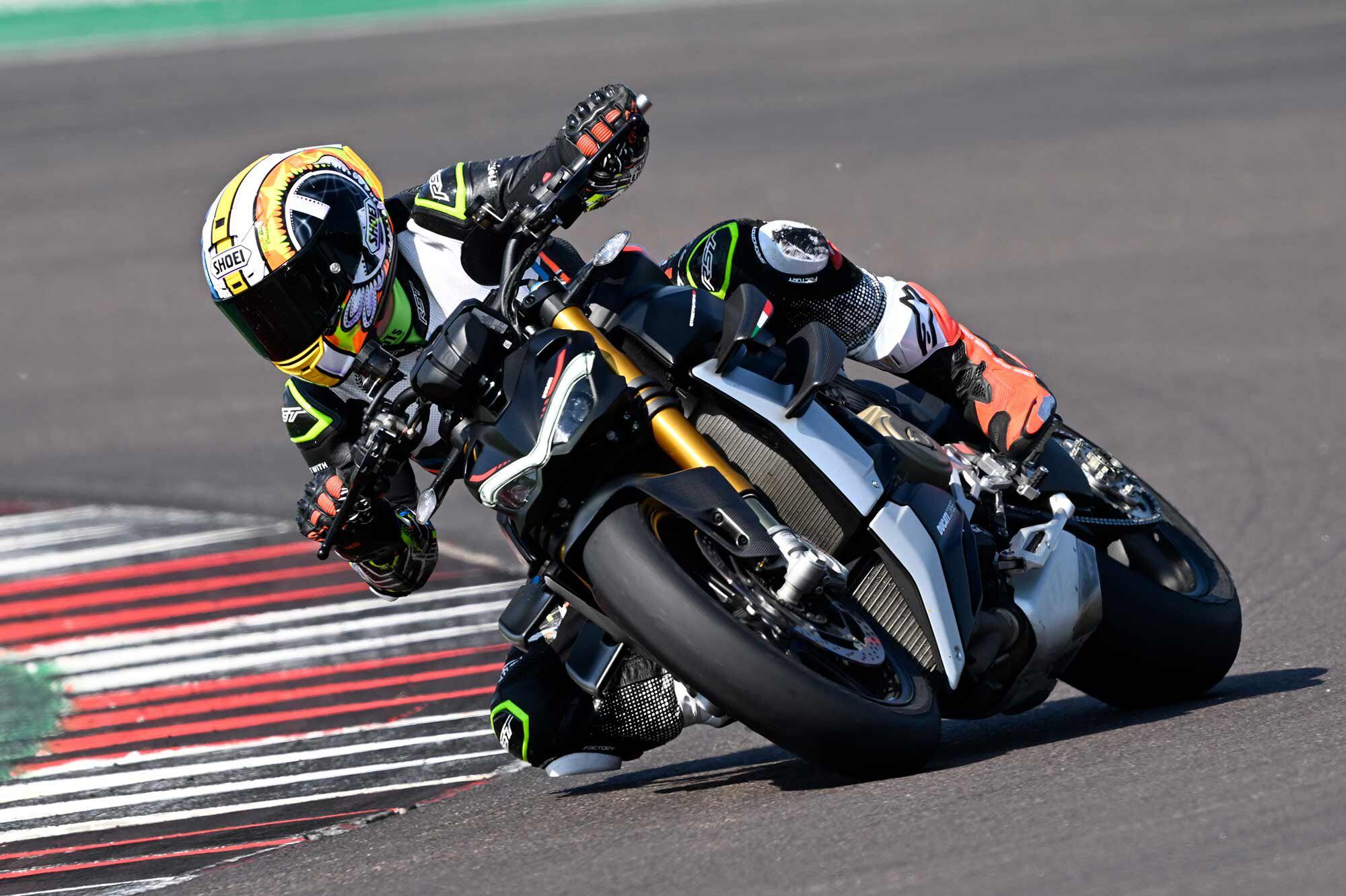 The Streetfighter V4 SP responds best to aggressive riding—both chassis and engine.