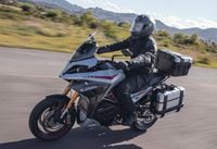 Energica’s Experia riding on country highway
