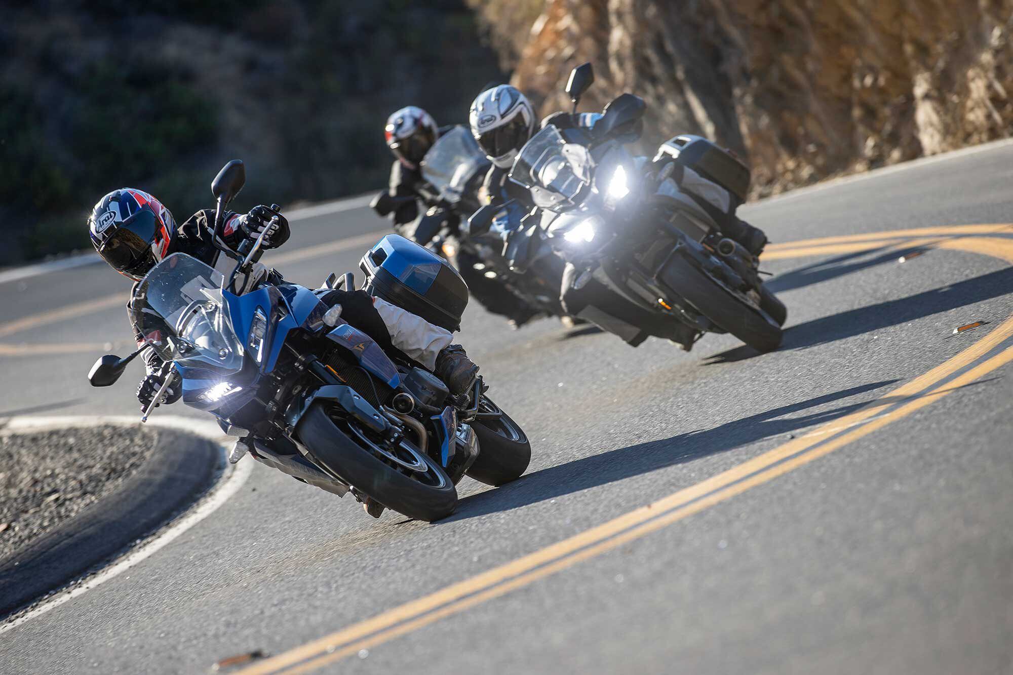 The foothills of the Sierra Nevada range are home to some of the best riding roads in California—the perfect place to test the sporty side of this trio.