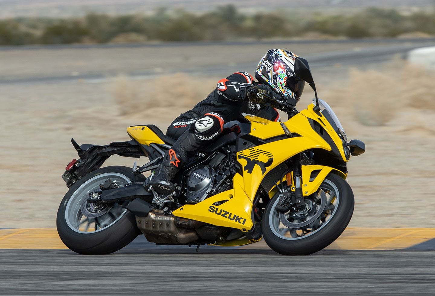 2024 Suzuki GSX-8R action.