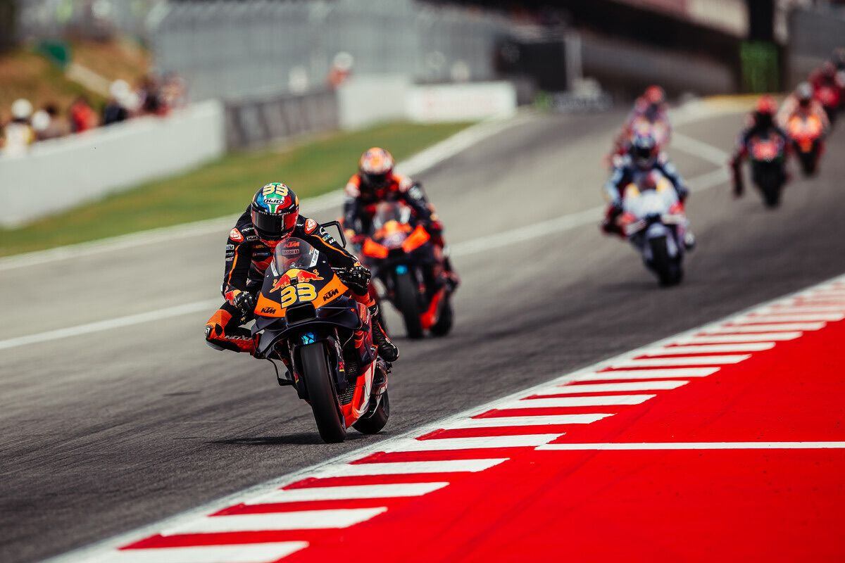 The highlight of Brad Binder’s weekend was a fourth in Saturday’s sprint. Binder joined the restarted race on Sunday, but ultimately retired from a technical issue.