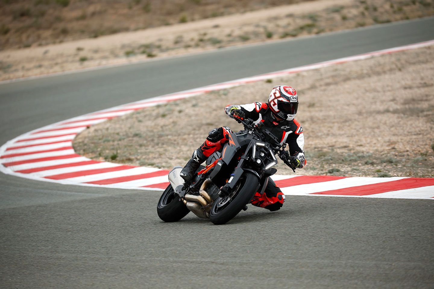 KTM doesn’t have a full-fairing sportbike in its lineup, making the 1390 Super Duke R the go-to option if you want to experience that big LC8 twin at the track. Lots of testing, with legendary rider Jeremy McWilliams, has led to a bike that doesn’t feel out of place banked into a corner.