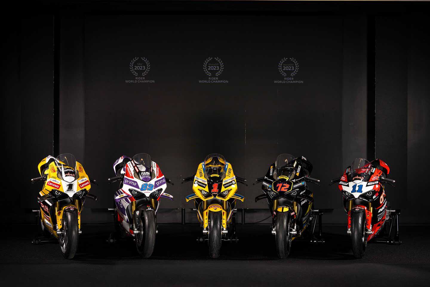 Ducati will make five limited-edition replica Panigale models for 2024.