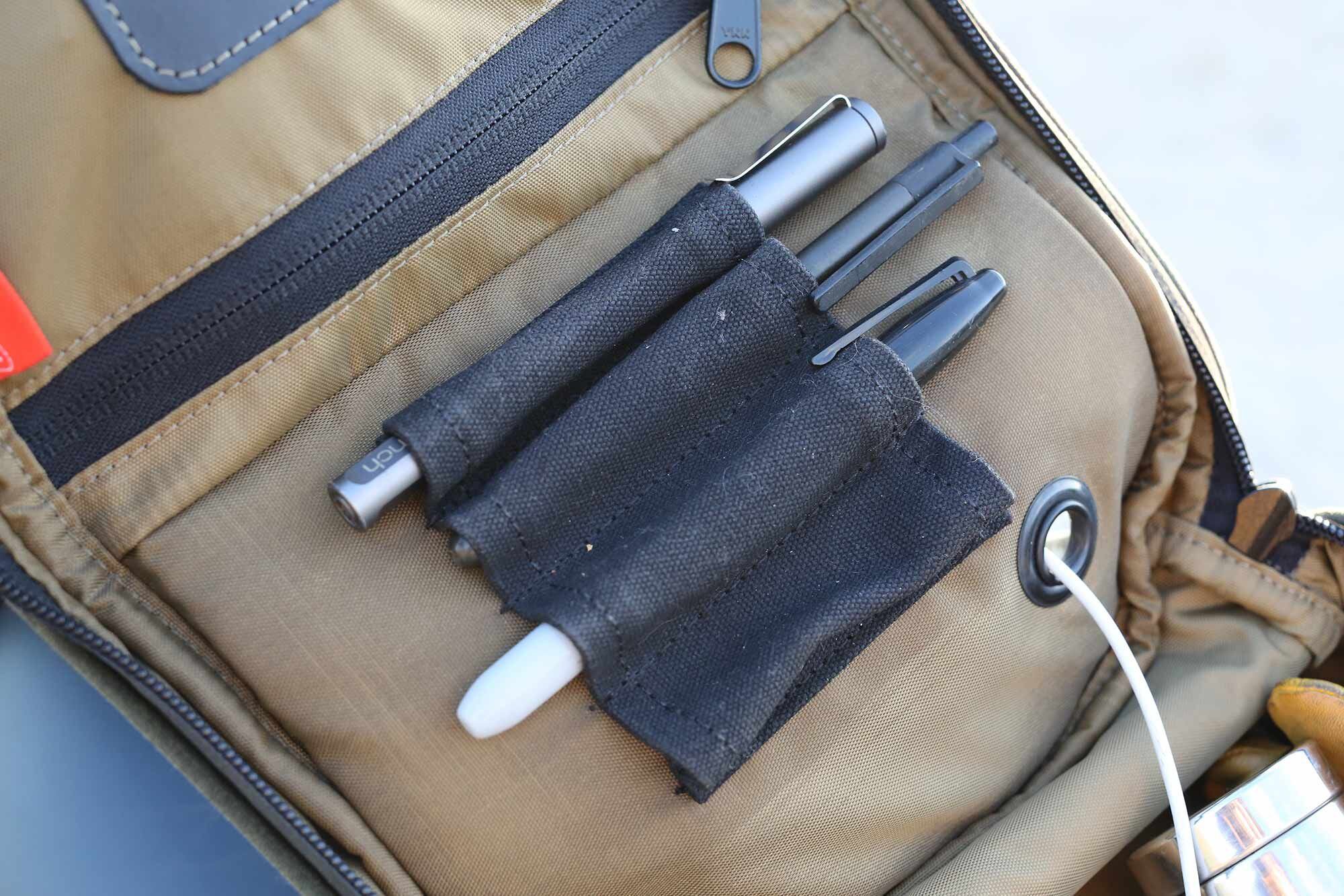 Four loop pockets are perfect for holding a pen, tire pressure gauge, or small flashlight.