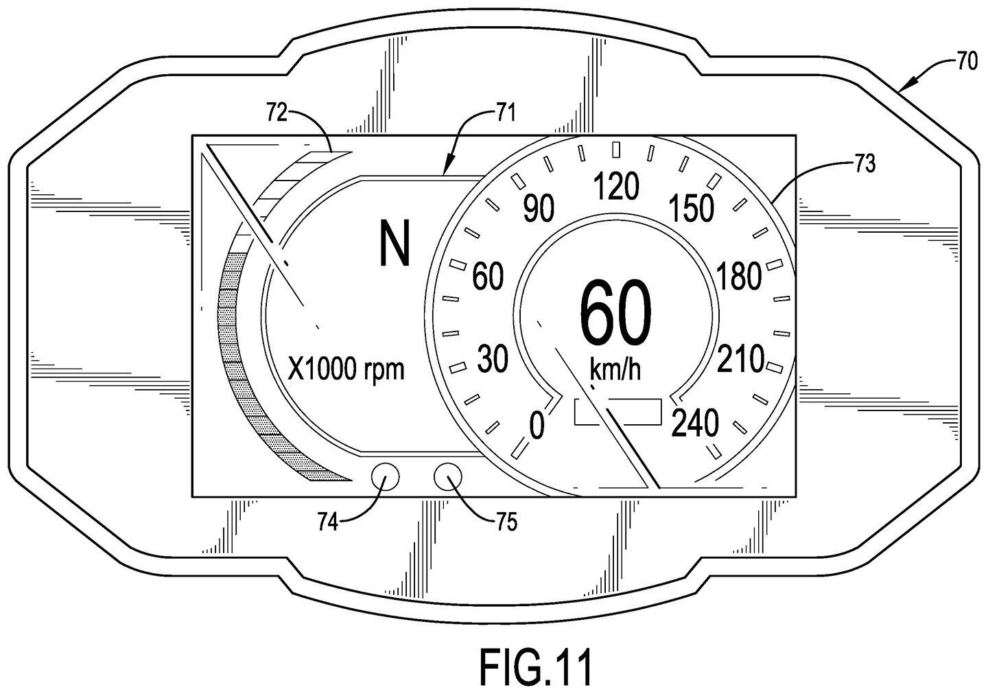 A faux rev counter could give the rider a sense of how the motor is acting.
