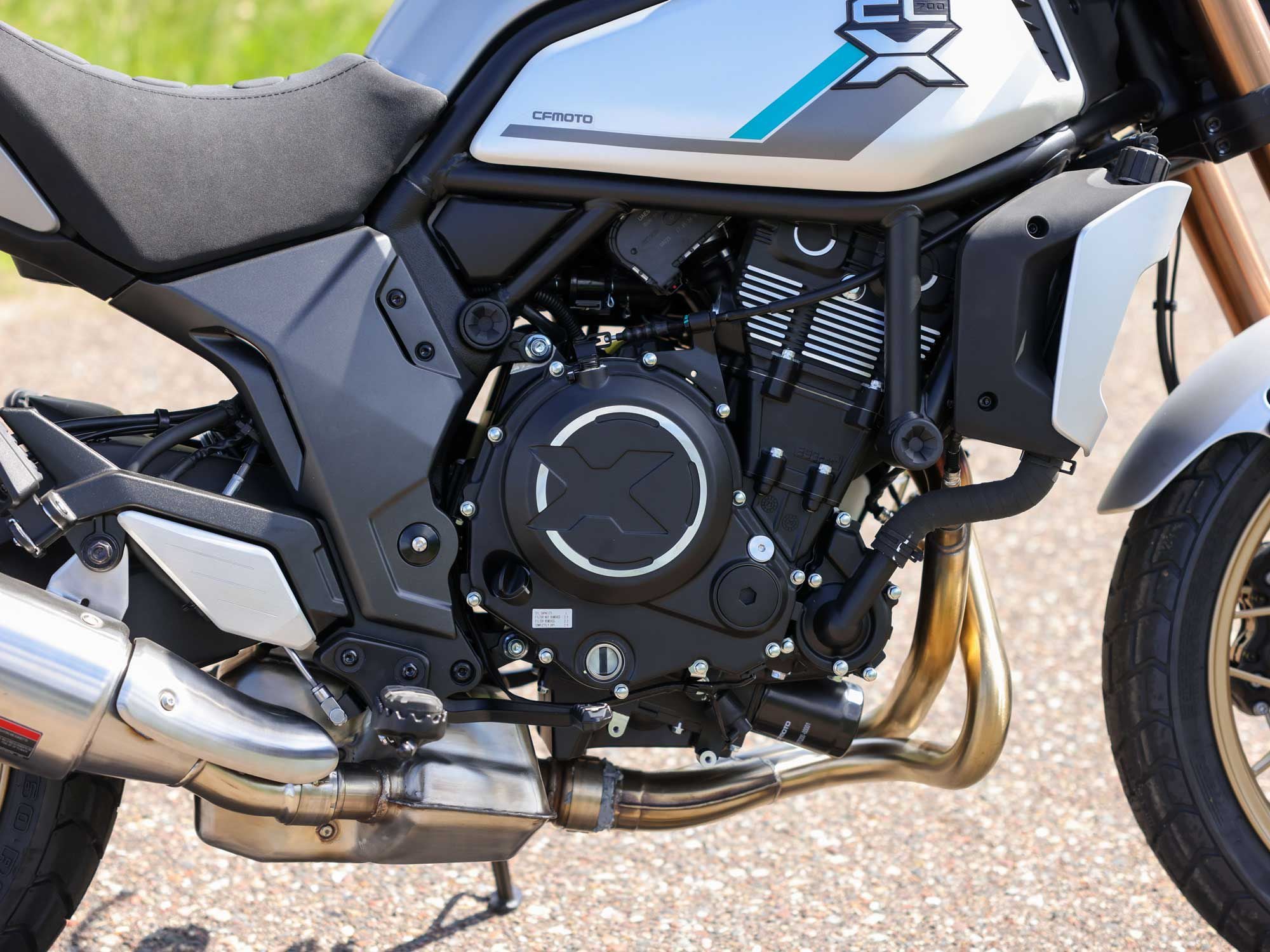 The exhaust tip may be attractive, but the look of the header pipes and cat is questionable.