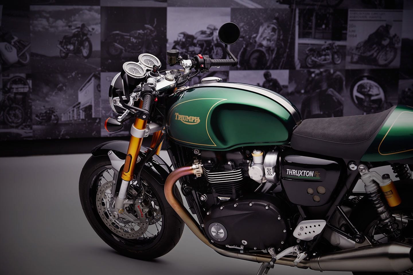 Power is from the 1,200cc version of the Bonneville parallel twin that produces a claimed 105 hp.