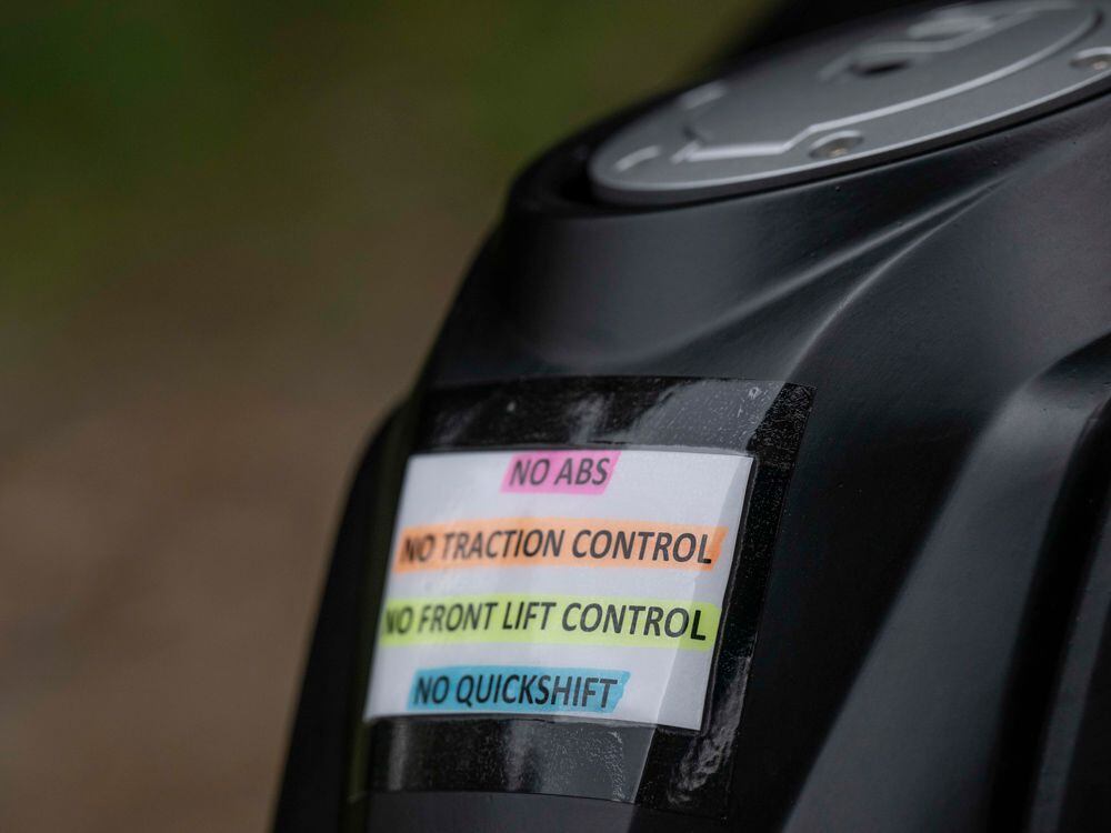 Many of the electronic rider aids were not available on the Lucky Explorer prototype, but the power character makes it easy to screw the power on out of corners.