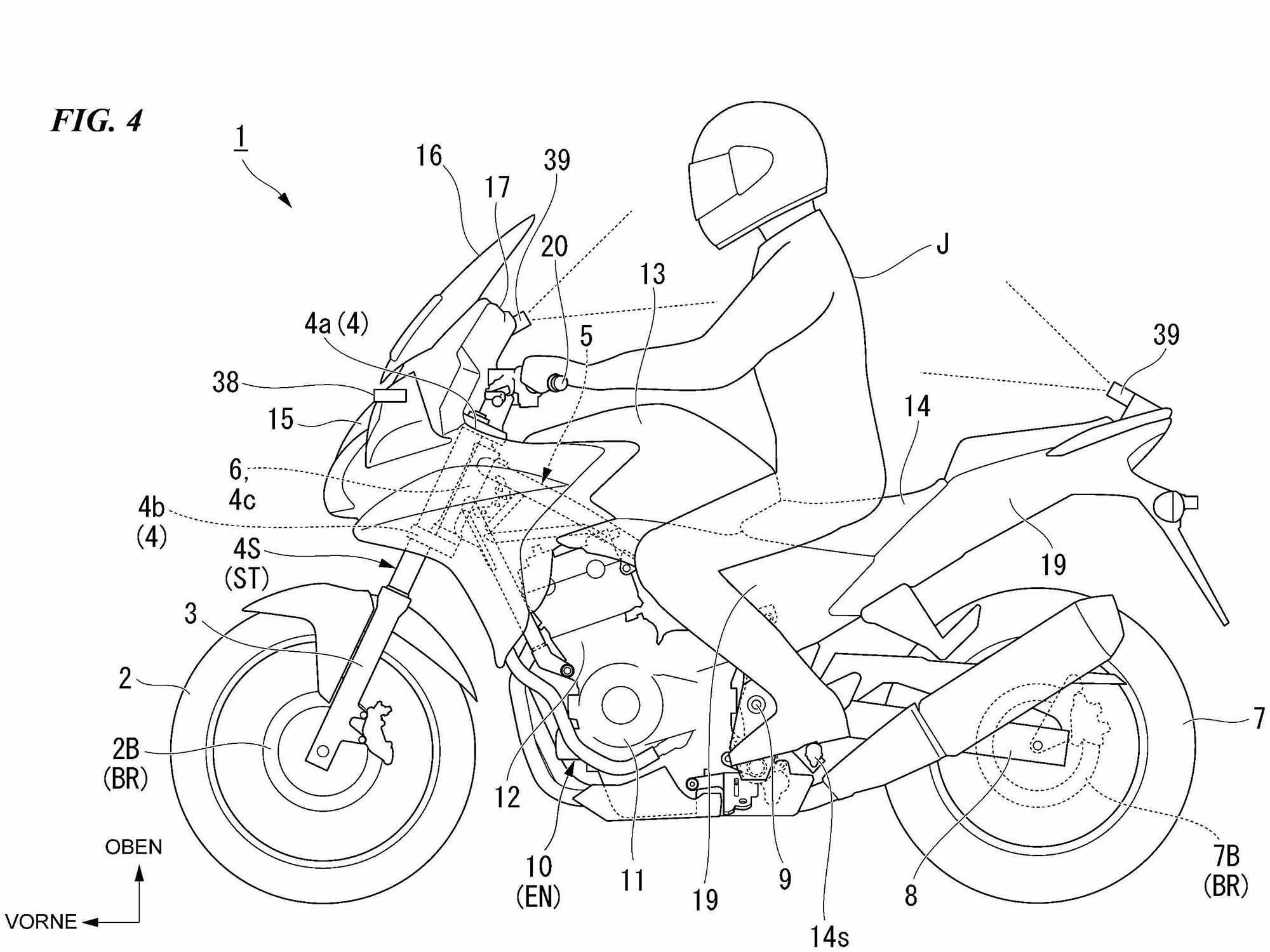 Honda’s autopilot patent for motorcycles looks to use self-steering and adaptive cruise control, familiar ideas for the firm.