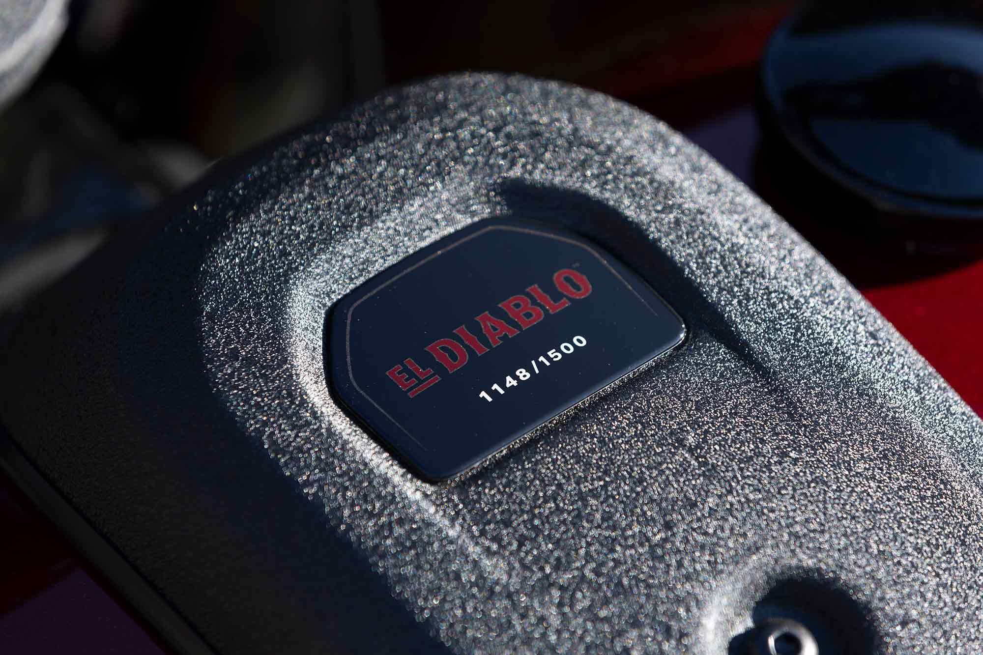 The 2022 FXRST Low Rider El Diablo is limited to a one-time production run of 1,500 models. Our testbike is number 1148.
