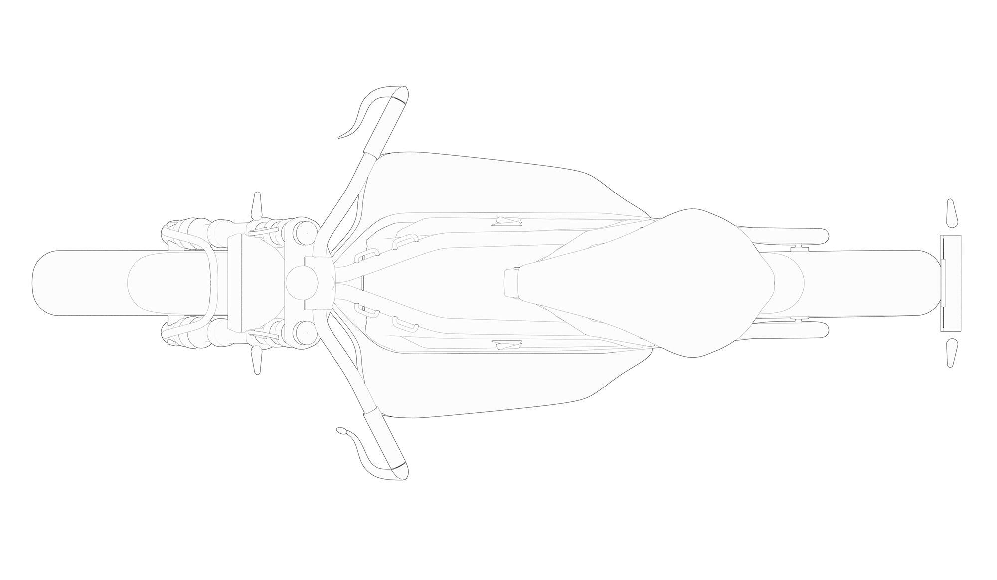 Top view of the new Brixton electric scooter.