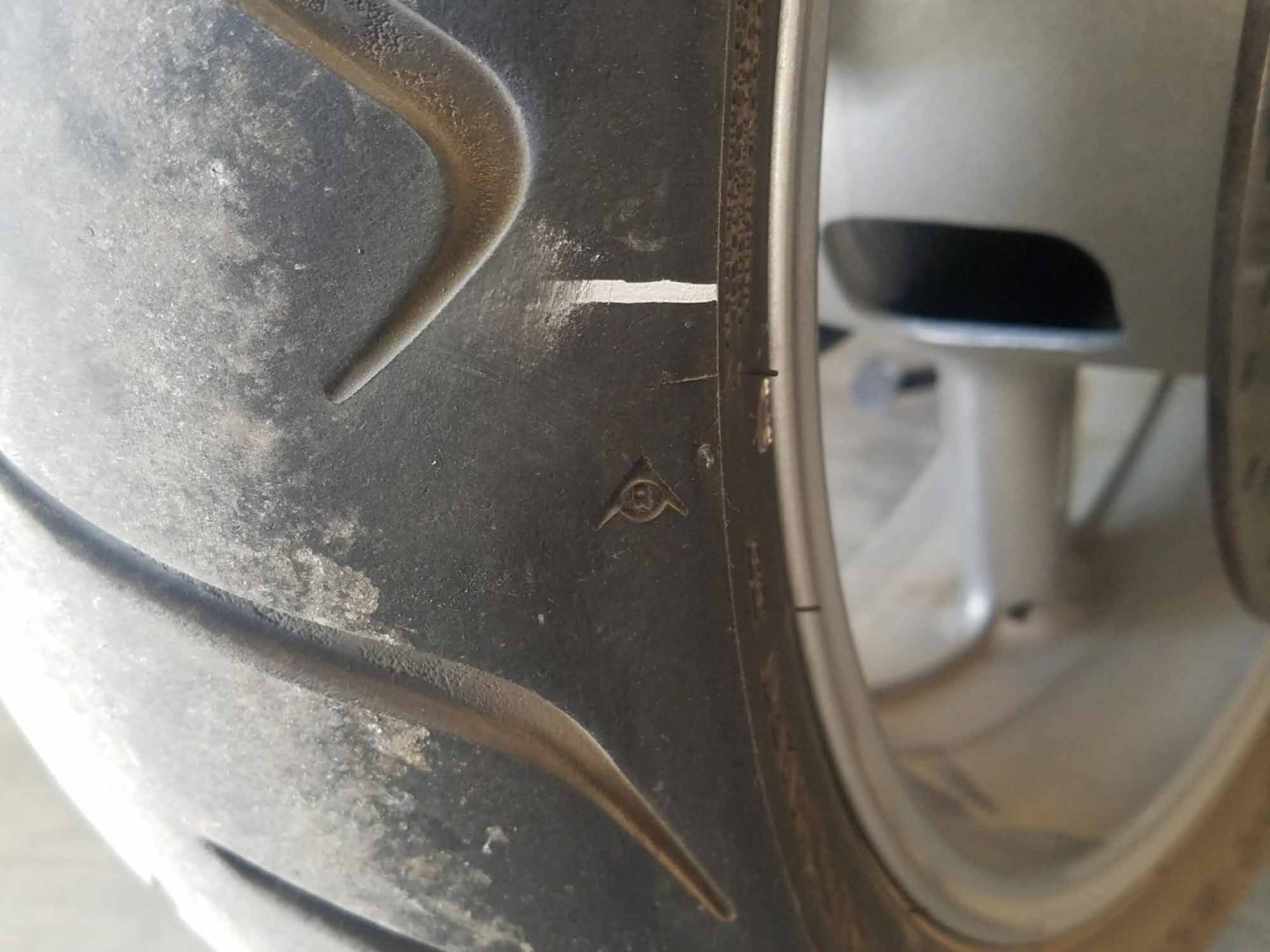 The scrubbing line on my FJR1300′s rear tire tells me I had additional lean angle available during my last ride. This gives me confidence to add lean angle on my new-to-me sport-touring bike if the pavement is suitable, the tire is warm, and I stay linear.