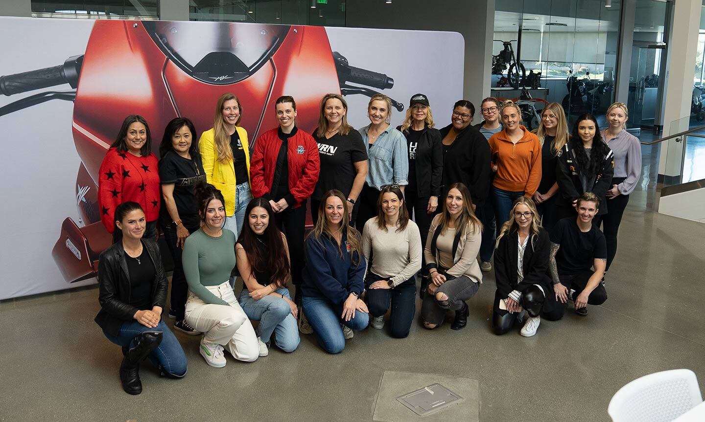 The women of Pierer Mobility USA gather for a group photo to celebrate International Women’s Day.