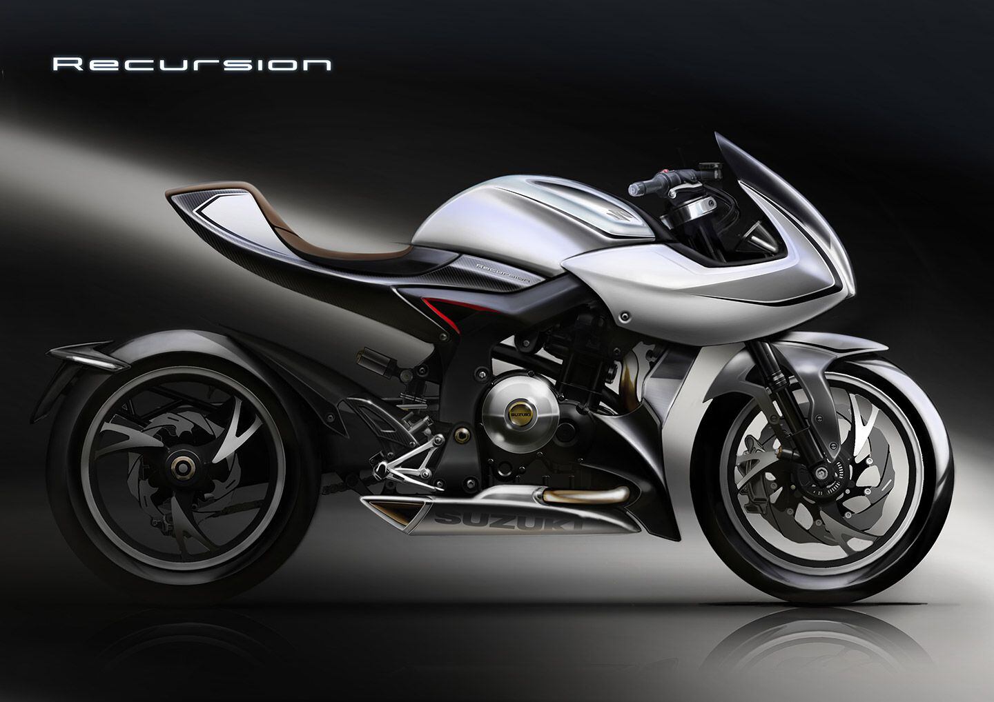 Suzuki’s Recursion concept bike, first shown 10 years ago, may give us a clue to the new GSX-8R’s styling.