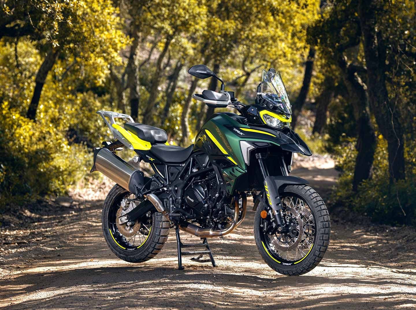 The new 702X adventure bike features a liquid-cooled 698cc parallel-twin engine, 50mm USD fork, and fully adjustable rear shock.