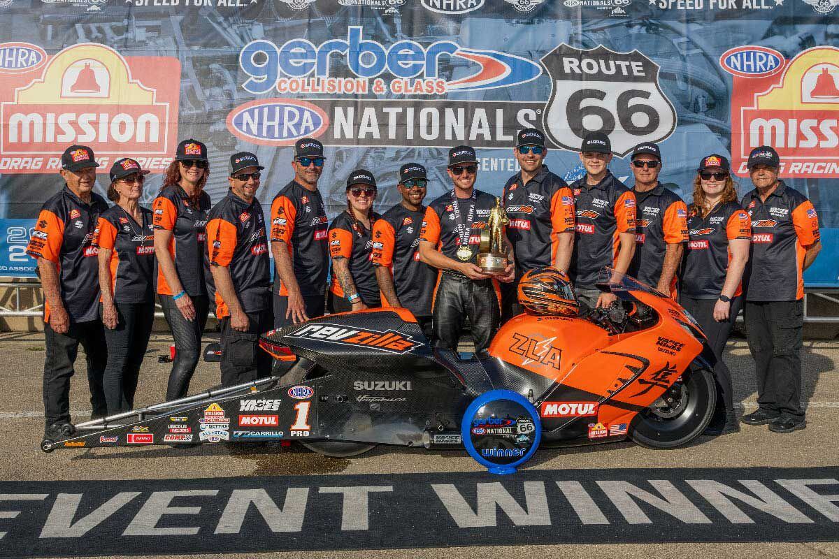 Gaige Herrera Wins Route 66 NHRA Nationals, Ties NHRA Pro Stock Motorcycle Win-Streak Record