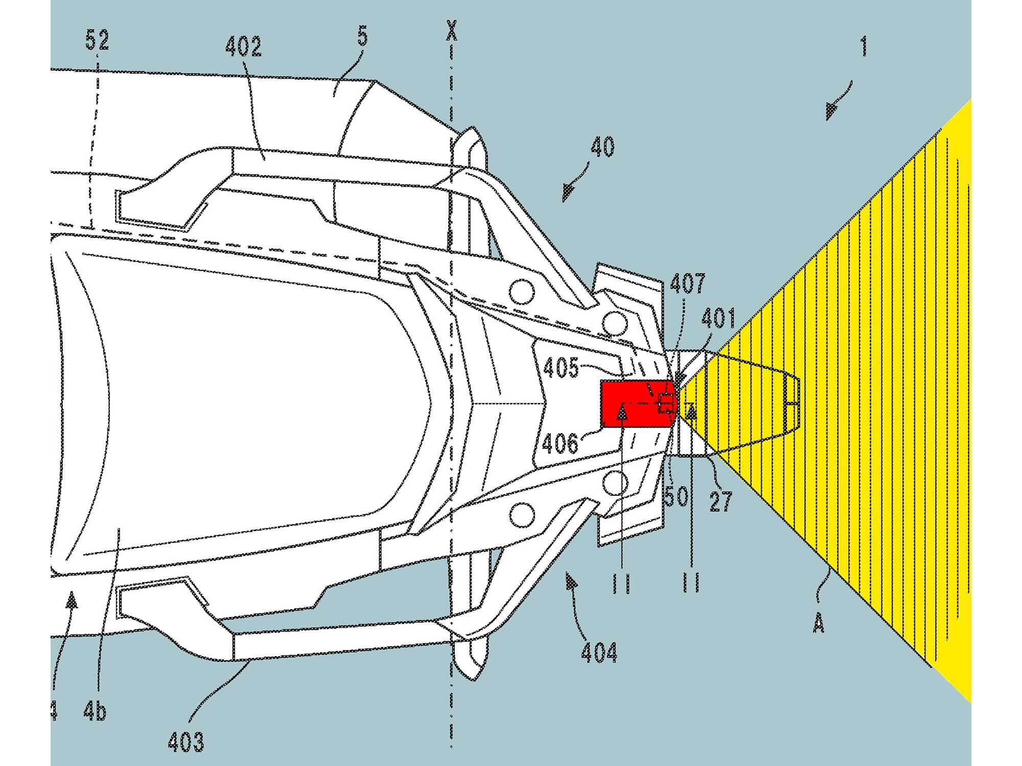 We’re not entirely sure if rear-facing radar will also be in the mix; a second patent shows the use of an ultrasonic sensor out back.