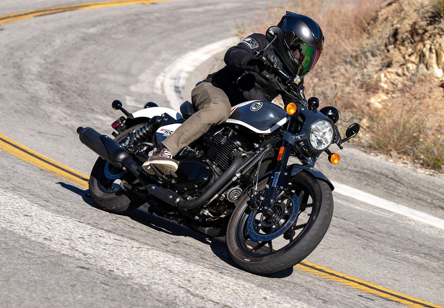 Roadster or cruiser? Whatever you call it, Royal Enfield’s spiffy 2024 Shotgun 650 is the fourth 650 twin in the brand’s lineup.
