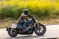 2023 Harley Davidson Sportster S riding on country road